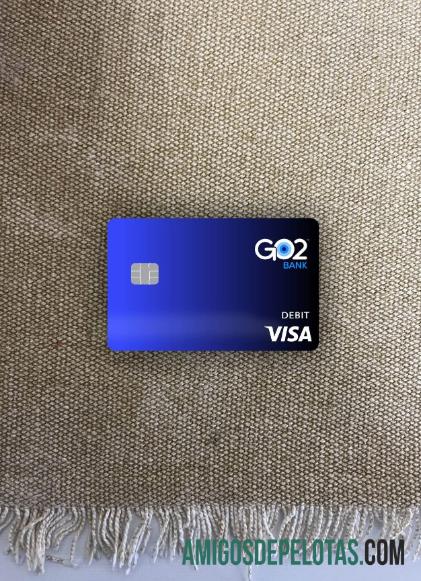 Cartão de débito GO2Bank Visa com foto frontal baixar para verificação